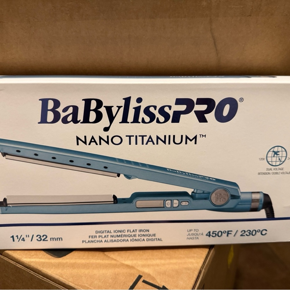 BaBylissPRO Nano Titanium Hair Straightener - Brand new closed box